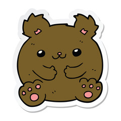 sticker of a cartoon bear