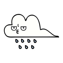 cute cartoon rain cloud
