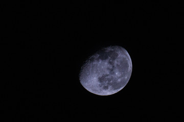 moon on a black background
