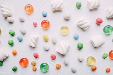 lollipop candy background, confectionery design concept. sweet food, sugar, dessert backdrop