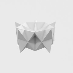 abstract origami 3D illustration