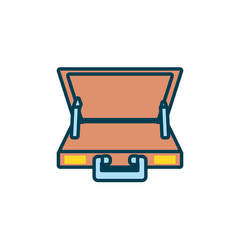 portfolio briefcase open isolated icon