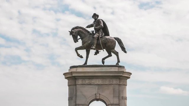 This video is about a time lapse of cloudy sky over the Sam Houston statue in Houston, Texas. This video was filmed in 4k for best image quality.