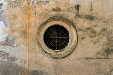 old exhaust on the wall