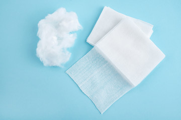 Medical supplies, degreased cotton, cotton swabs and gauze