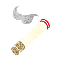 retro illustration style cartoon cigarette smoke