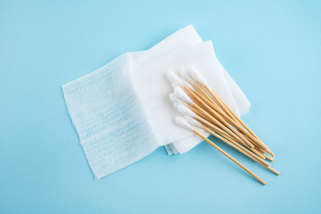 Medical products, absorbent cotton swabs and gauze