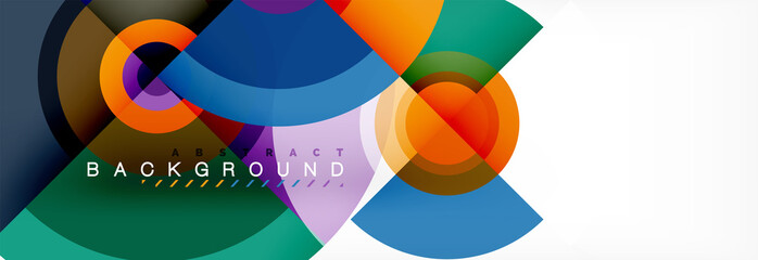 Circle geometric composition abstract background design, cover, template, brochure, flyer.