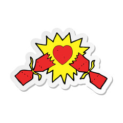 sticker of a exploding christmas cracker
