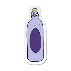 sticker of a cartoon traditional bottle