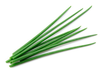 Fototapeta premium Chives isolated. Green chives. Onion.