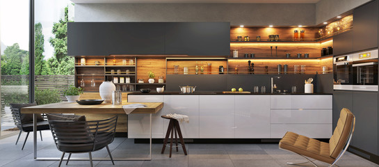 Modern luxury kitchen interior design	