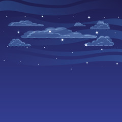Obraz premium sky with clouds night scene