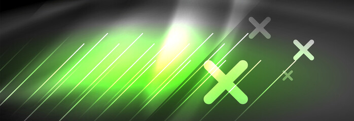 Shiny glowing lights neon color design background