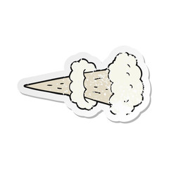 retro distressed sticker of a cartoon smoke blast