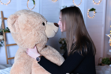 girl with teddy bear