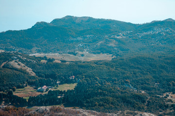 Fototapeta na wymiar Lovchen National Park. View from the mountain.