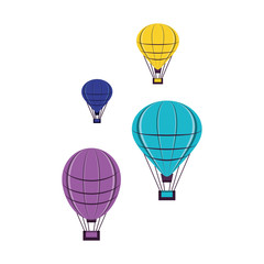 Naklejka premium set of balloons air hot flying