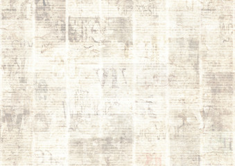 Fototapeta premium Newspaper with old grunge vintage unreadable paper texture background