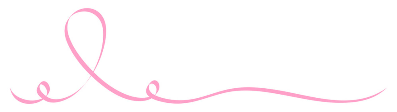 Kalligrafie Brustkrebsschleife Pink