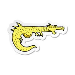 sticker of a cartoon medieval dragon