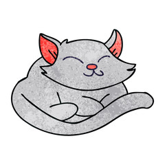 quirky hand drawn cartoon cat