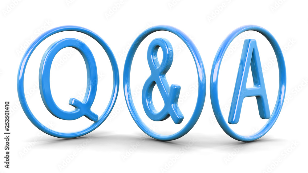 Poster questions and answers. image with clipping path