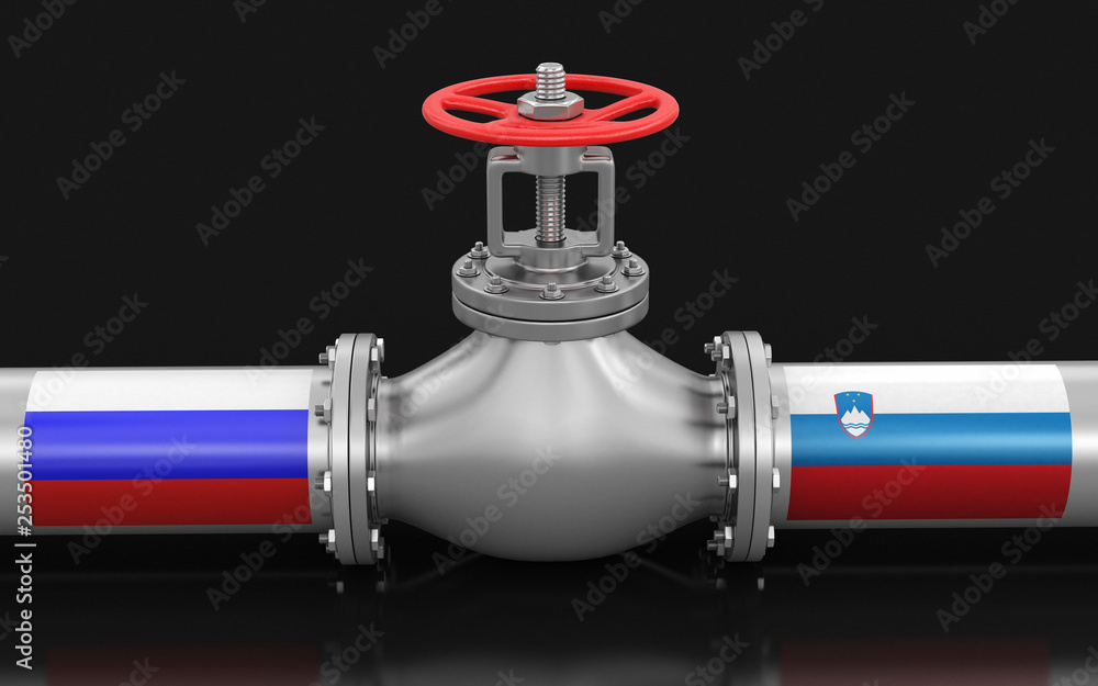 Poster pipeline with flags. image with clipping path