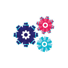 gears machine isolated icon