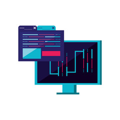computer monitor with circuit and folder
