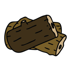 quirky hand drawn cartoon log