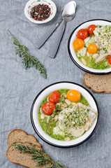 Stewed beans with fish