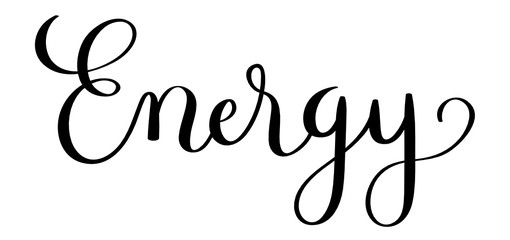 ENERGY brush calligraphy banner