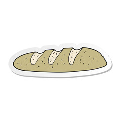 sticker of a cartoon loaf of bread
