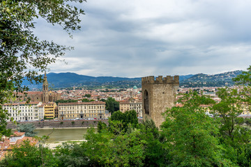 Fototapeta na wymiar The City gate of San Niccolo in Florence, Italy