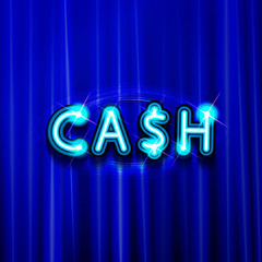 Neon sign cash