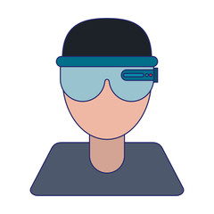 man with smart glasses avatar