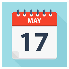 May 17 - Calendar Icon - Calendar design template