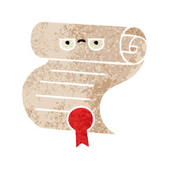 retro illustration style cartoon contract