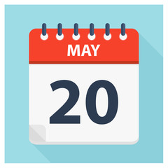 May 20 - Calendar Icon - Calendar design template