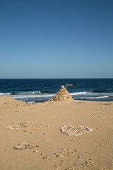 Castle of stones by the Red sea