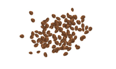 Realistic coffee beans, vector illustration