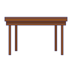 Office desk furniture isolated