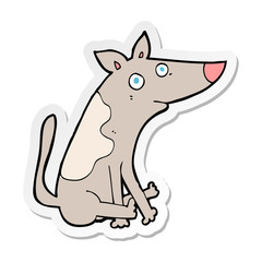 sticker of a cartoon dog