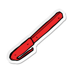 sticker of a cartoon pen
