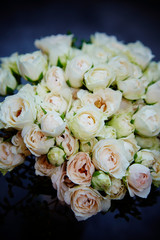 wedding bouquet of white roses