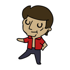 cartoon of kawaii older man