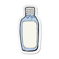 sticker of a cartoon water bottle