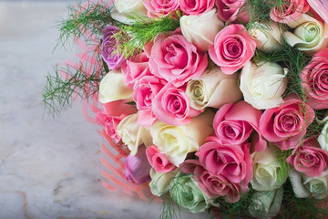 Wedding bouquet of roses