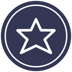 Obraz premium star shape circular icon